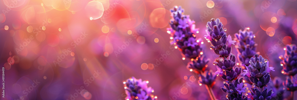 A bunch of purple lavender flowers with raindrops on them A bunch of purple lavender flowers with raindrops on them