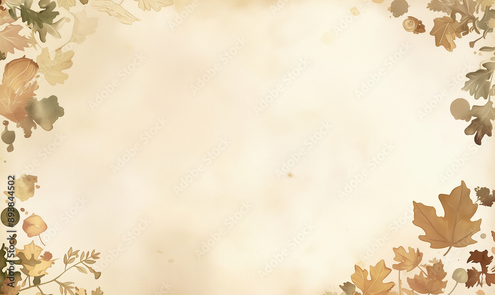 A white background with a frame of leaves and a leafy border A white background with a frame of leaves and a leafy border