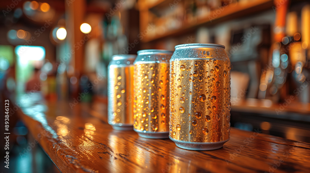a few can of sodas on the table, Sodas Design Cans