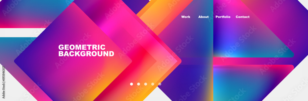 Colorful fluid gradient triangles and squares web site template. Vector Illustration For Wallpaper, Banner, Background, Card, Book Illustration, landing page Colorful fluid gradient triangles and squares web site template. Vector Illustration For Wallpaper, Banner, Background, Card, Book Illustration, landing page