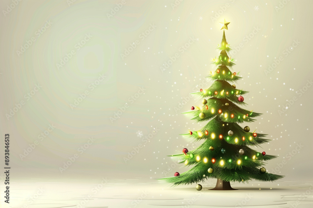 cartoon Christmas tree on a white background cartoon Christmas tree on a white background