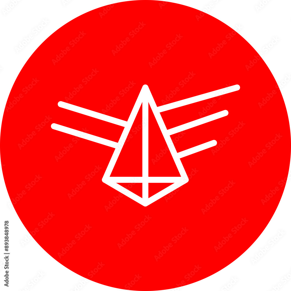 Prism Vector Line White Circle Red Prism Vector Line White Circle Red