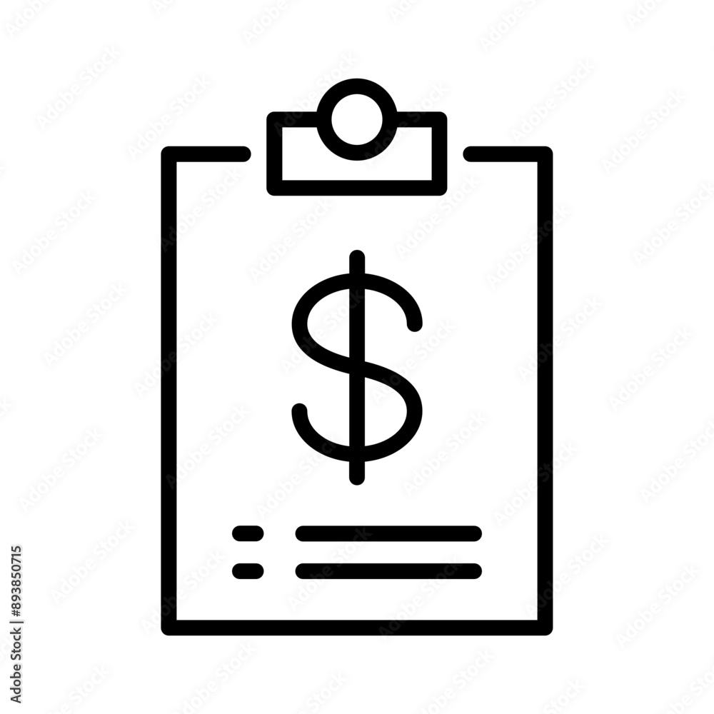 Black single financial report line icon, simple business money document flat design vector pictogram, infographic interface elements for app logo web button ui ux isolated on white background Black single financial report line icon, simple business money document flat design vector pictogram, infographic interface elements for app logo web button ui ux isolated on white background