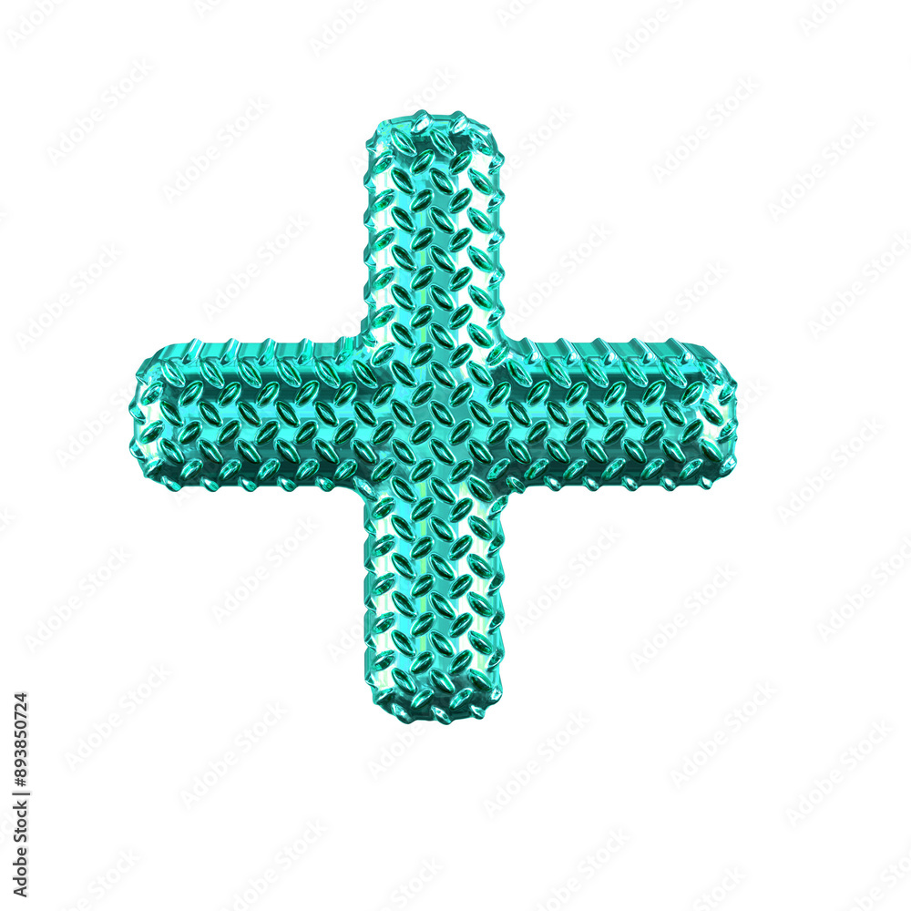 Obraz premium Turquoise ribbed symbol