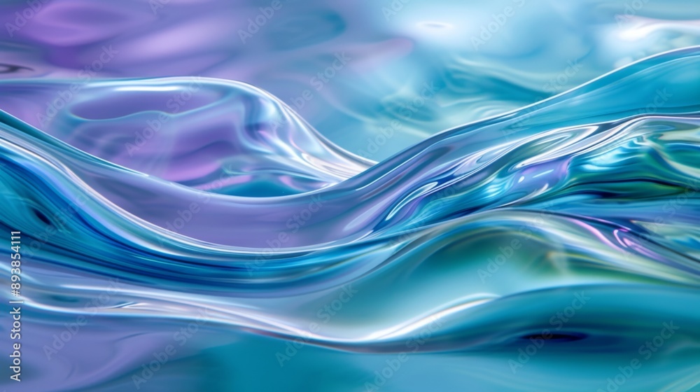 Fototapeta premium Abstract background of liquid color waves, blending smoothly in a dynamic pattern