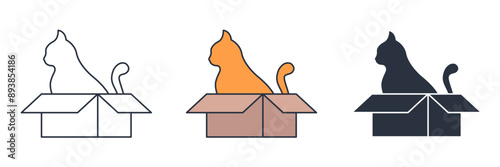 Pet Adoption icon symbol vector illustration isolated on white background