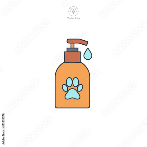 Pet Shampoo icon symbol vector illustration isolated on white background