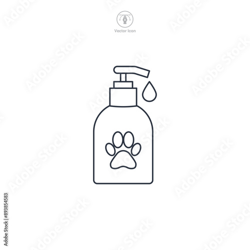 Pet Shampoo icon symbol vector illustration isolated on white background