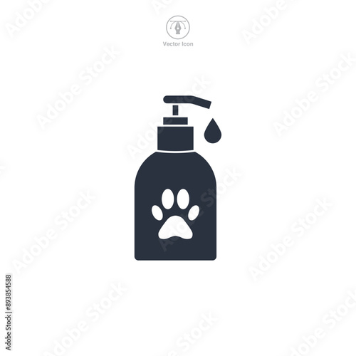 Pet Shampoo icon symbol vector illustration isolated on white background
