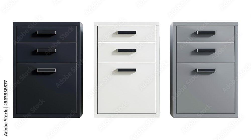 Collection Of Varieties Of Office Drawer Inserts Black White And Grey For Organized Desks And Promotions isolated on transparent background. Generative ai Collection Of Varieties Of Office Drawer Inserts Black White And Grey For Organized Desks And Promotions isolated on transparent background. Generative ai