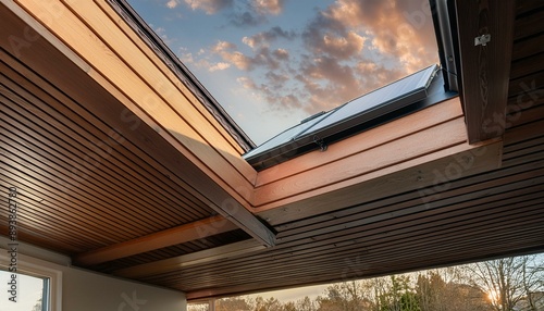 Enhance natural lighting with customizable skylight integrated into roof design.