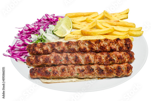 Kabab, Chicken Kabab, Chicken Kabab with Salad and potato Chips