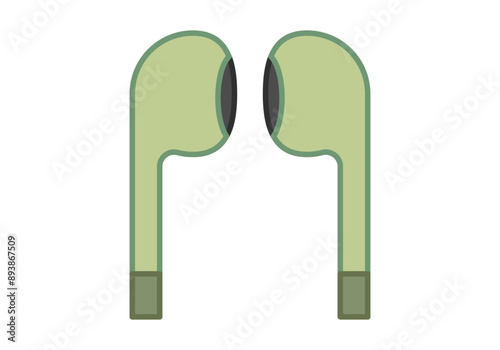 Auriculares verde inalámbrico para música