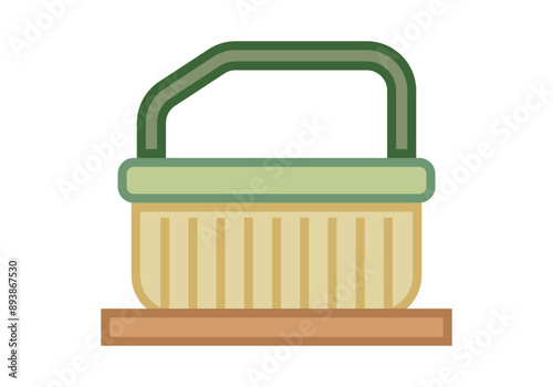 Estropajo limpiando superficie de madera