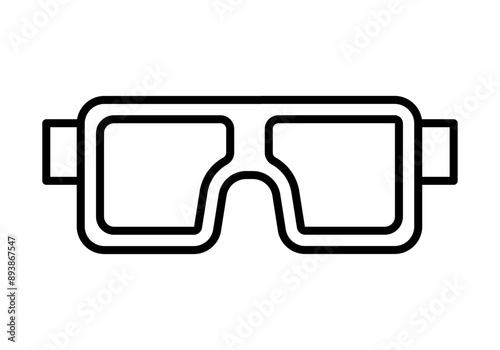 Icono negro de gafas de bucear