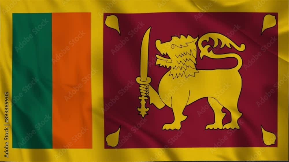 Sri Lanka Waving Flag, Sri Lanka Flag, Flag of Sri Lanka Waving Animation, Sri Lanka Flag 4K Footage Sri Lanka Waving Flag, Sri Lanka Flag, Flag of Sri Lanka Waving Animation, Sri Lanka Flag 4K Footage