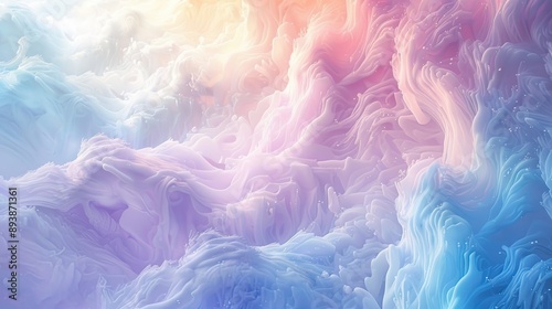 Nebulous pastel clouds blending seamlessly into a soft ethereal gradient wallpaper photo