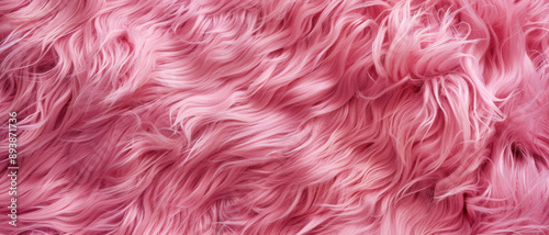 A close-up of fluffy pink fur texture, providing a sense of softness and comfort with a vibrant, whimsical aesthetic.