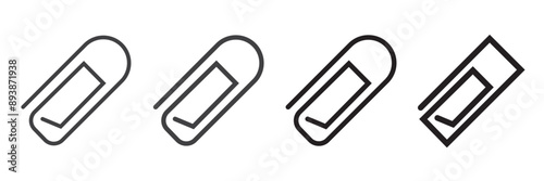 Paper clip icons set. Office Paper Clip sign, Paperclip document vector icon