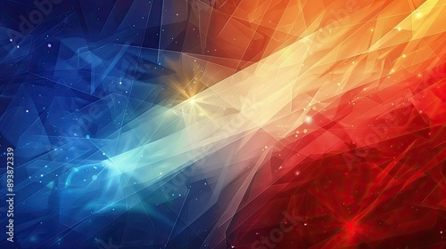 Background with Philippines flag colors blue red white sun and star patterns