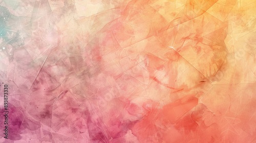 Pastel watercolor background with geometric patterns and gentle warm light effect