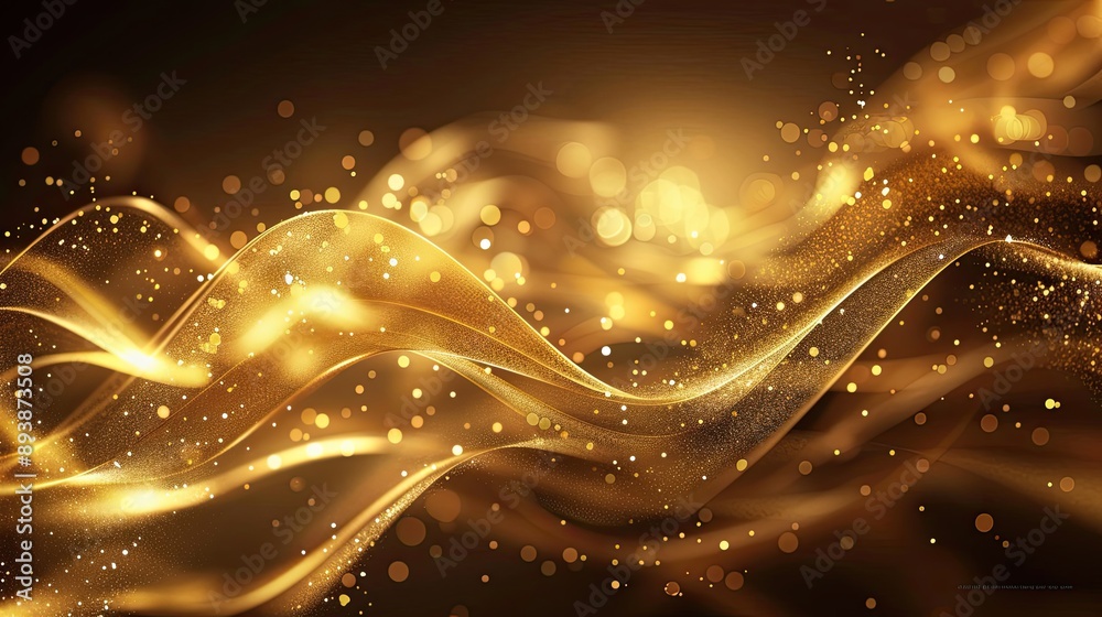 Elegant gold-themed background with fluid textures gradients and light sparkles Elegant gold-themed background with fluid textures gradients and light sparkles