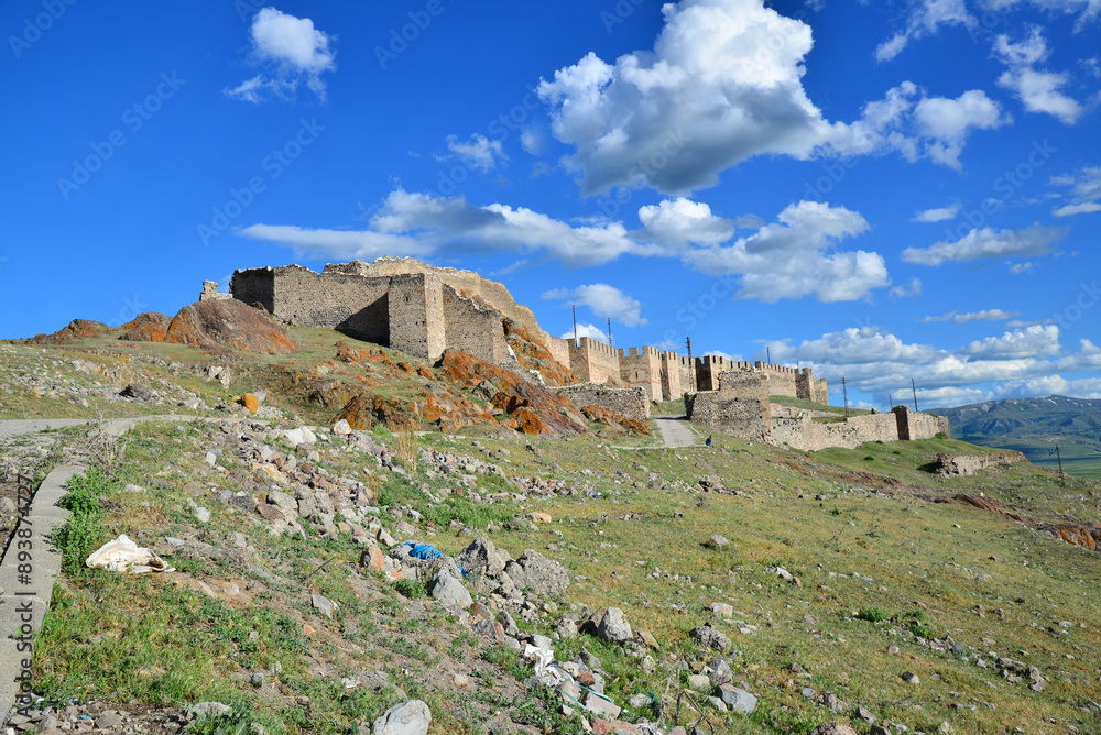 Fototapeta premium A view from Hasan Castle in Pasinler, Erzurum, Turkey