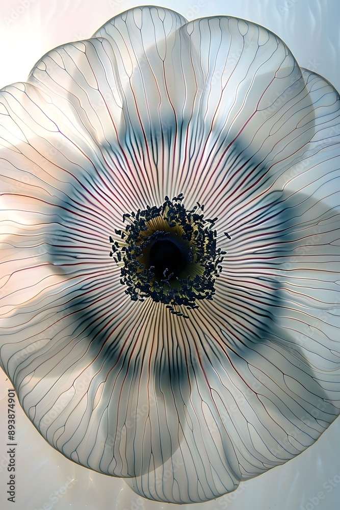 Obraz premium Delicate Details of a White Poppy Flower