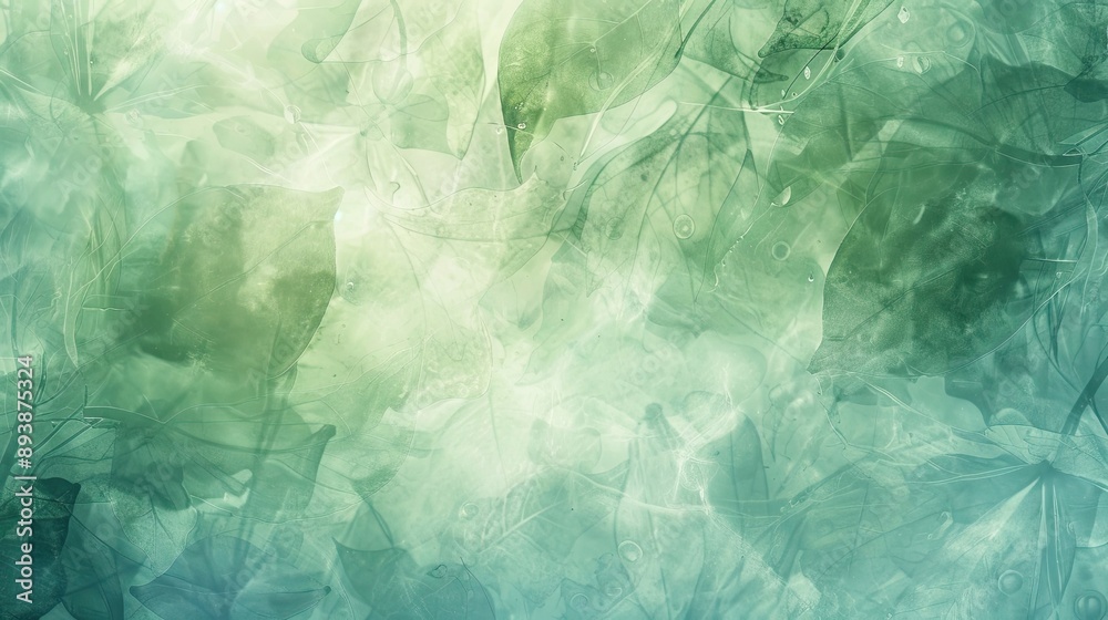 Ethereal green and blue background with misty shapes and glowing accents for wallpaper backdrop Ethereal green and blue background with misty shapes and glowing accents for wallpaper backdrop
