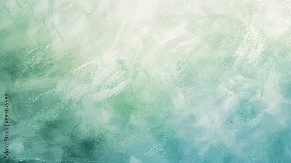 Obraz premium Calm background in pastel green and blue featuring wispy cloud textures