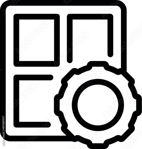 Gear is working on a content management system interface, symbolizing a process in motion