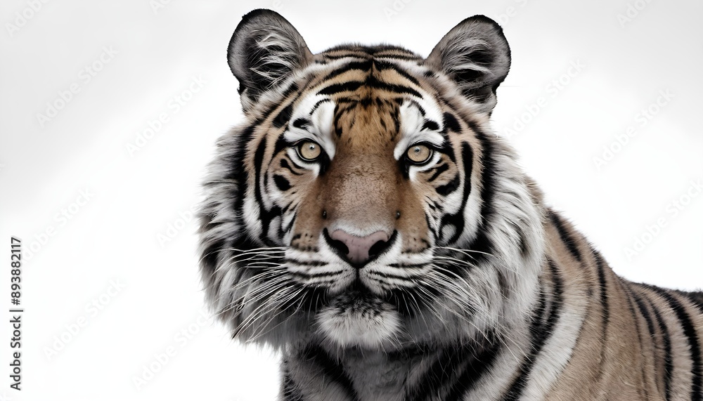 Fototapeta premium A Tiger isolated on a white background