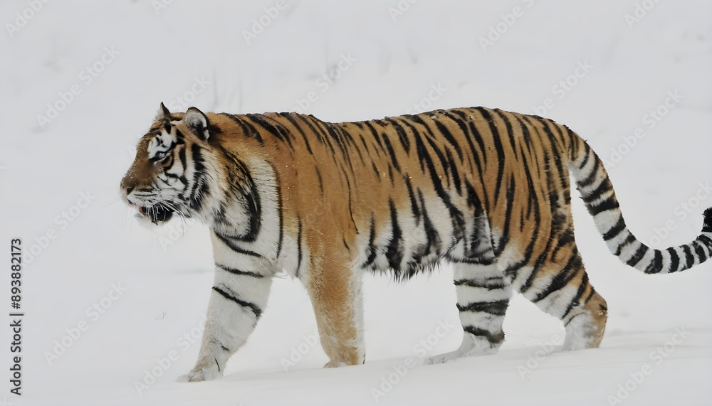 Obraz premium A Tiger isolated on a white background