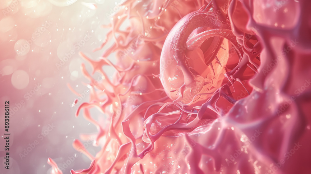 An abstract close-up of pink organic forms dynamically swirling around each other, evoking a sense of chaotic beauty and intricate natural processes. An abstract close-up of pink organic forms dynamically swirling around each other, evoking a sense of chaotic beauty and intricate natural processes.