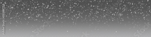 Christmas snowflakes on a transparent background. Snow flakes, snow background. Heavy snowfall, snowflakes in different shapes and forms.