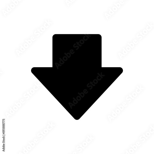 download icon button, arrow down icon symbol - save folder file icon, import file document or data storage icon button