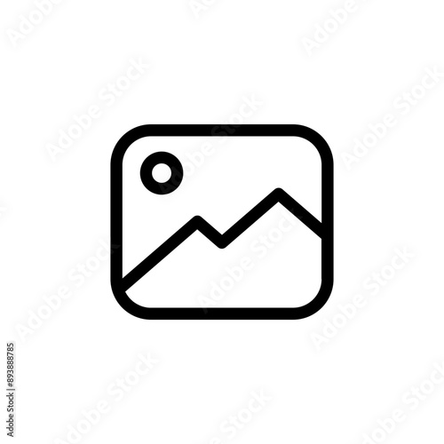 Gallery icon vector set, photo album icon, image picture symbol. Thin line gallery photo outline icons for web and mobile apps