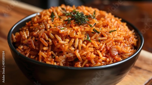 Thyme infused Nigerian Jollof Rice photo