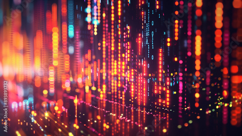 Wallpaper Mural Abstract Digital City Lights .. Torontodigital.ca