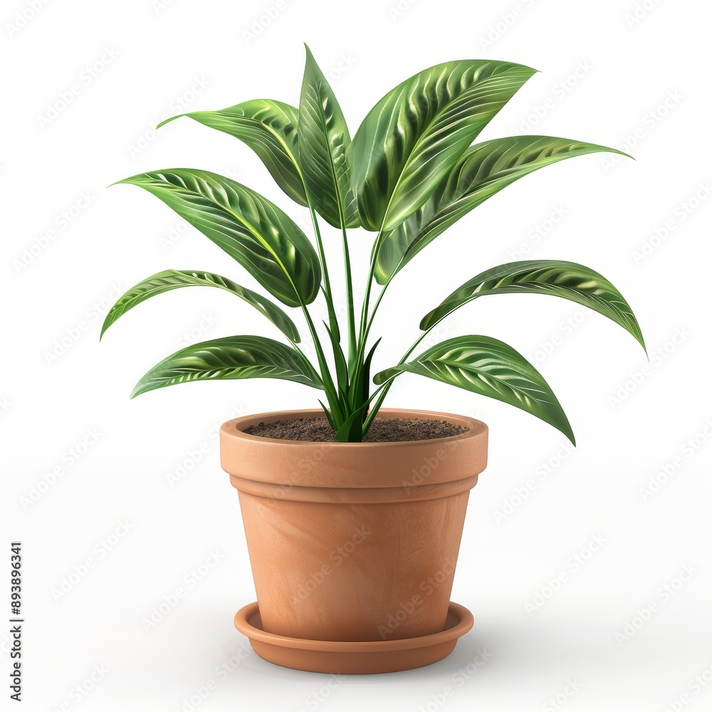 A vibrant peace lily plant thrives in a terracotta pot, symbolizing peace, tranquility, air purification, and growth. The green leaves and earthy pot create a sense of harmony and natural beauty. - A A vibrant peace lily plant thrives in a terracotta pot, symbolizing peace, tranquility, air purification, and growth. The green leaves and earthy pot create a sense of harmony and natural beauty. - A
