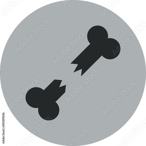 Broken Bone Icon Design