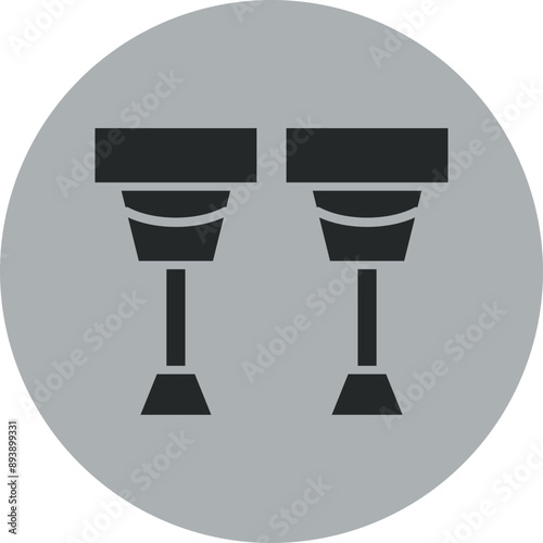 Crutches Icon Design