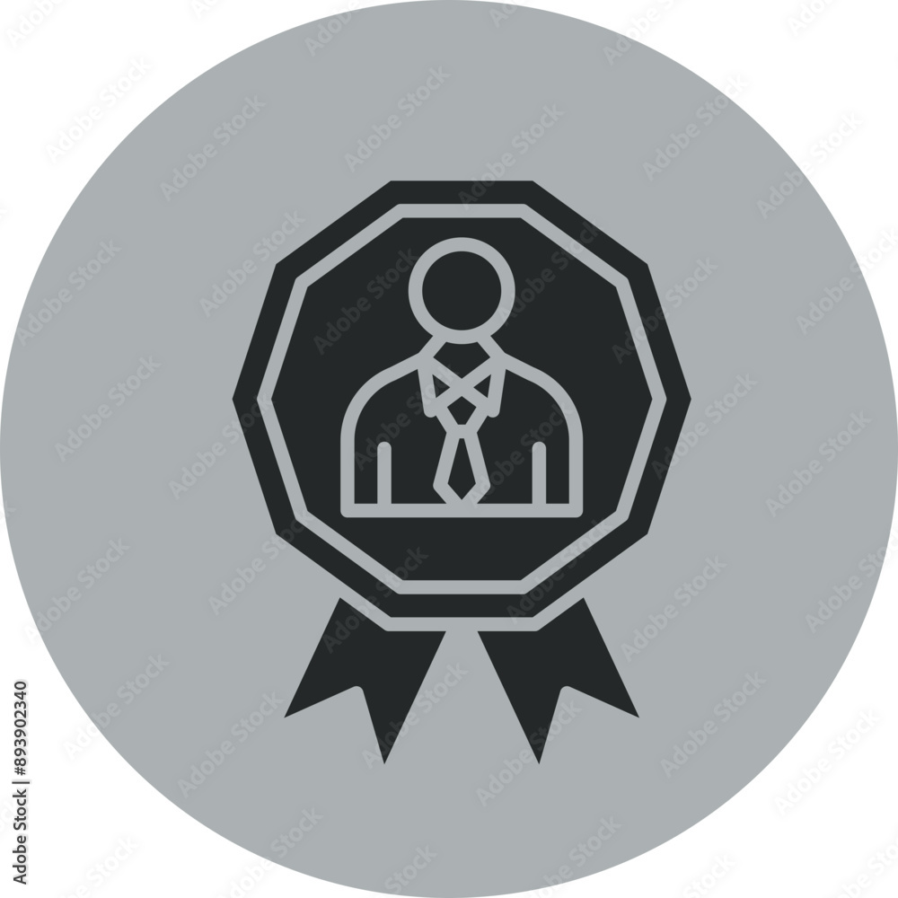 Obraz premium Employee Of The Month Icon Design