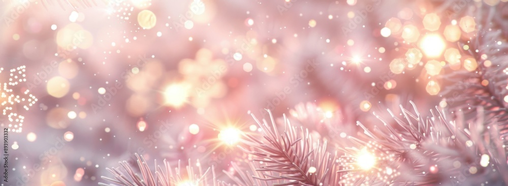 A soft pastel background with delicate bokeh lights and snowflakes, creating an enchanting winter wonderland effect for design projects Generative AI A soft pastel background with delicate bokeh lights and snowflakes, creating an enchanting winter wonderland effect for design projects Generative AI