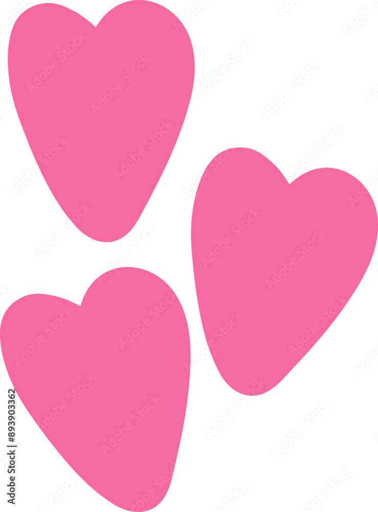 Heart Drawing Illustration in Pink Heart Drawing Illustration in Pink