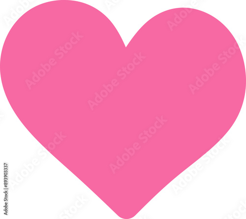 Heart Drawing Illustration in Pink