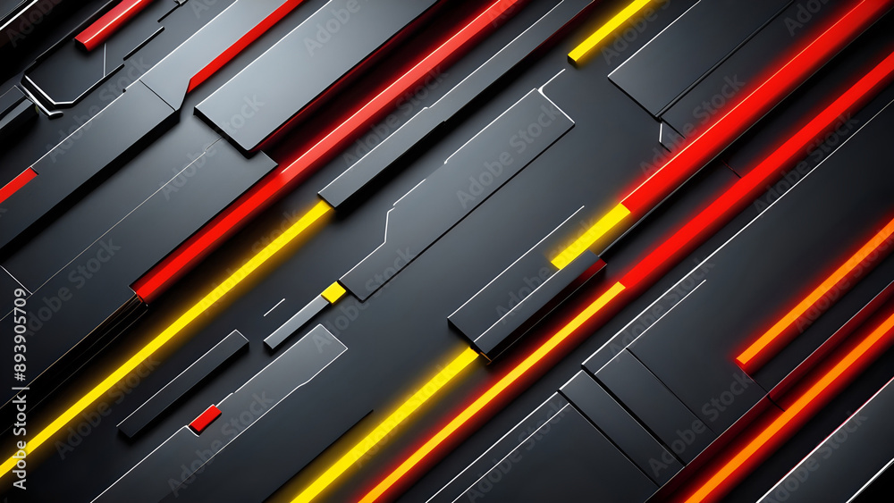 Abstraktion Rot gelb auf grau 16x9. Hintergrund für das Design 2.