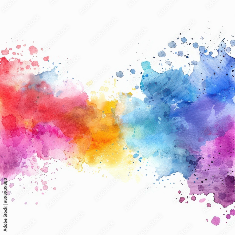 Fototapeta premium Abstract Watercolor Rainbow Background