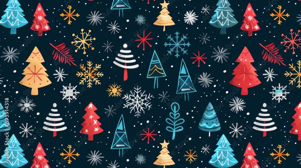 Festive holiday pattern illustration for christmas or new year celebration theme Festive holiday pattern illustration for christmas or new year celebration theme