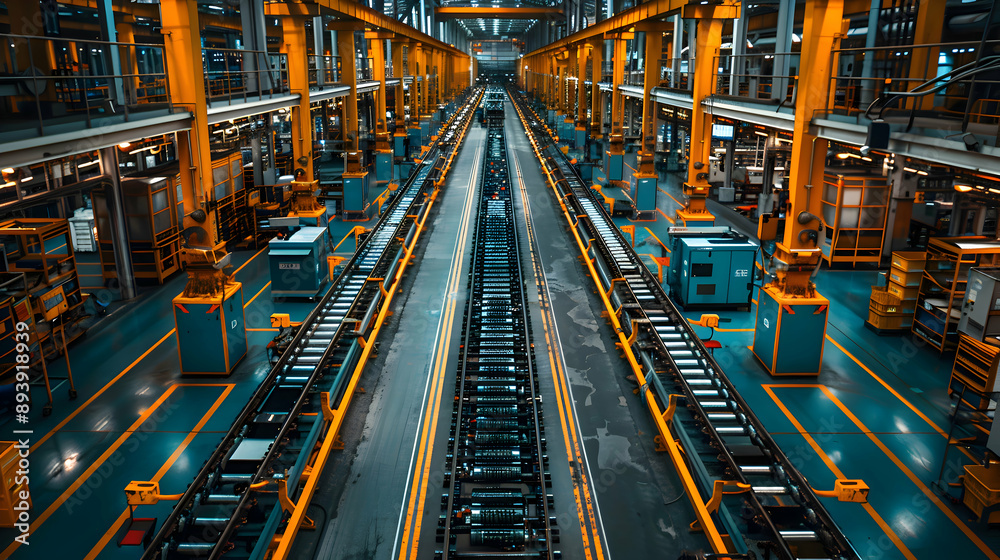 An advanced manufacturing plant using Intelligent Automation for precision and efficiency An advanced manufacturing plant using Intelligent Automation for precision and efficiency